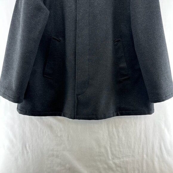 Pronto-Uomo Blazer Mens Size XL Boiled Wool Angora One Button Jacket Black - Picture 5 of 13